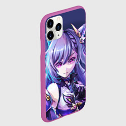 Чехол iPhone 11 Pro матовый Keqing - Genshin Impact, цвет: 3D-фиолетовый — фото 2