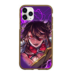 Чехол iPhone 11 Pro матовый GENSHIN IMPACT МОЛНИЯ, цвет: 3D-коричневый