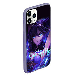 Чехол iPhone 11 Pro матовый GENSHIN IMPACT MONA МОНА, цвет: 3D-серый — фото 2