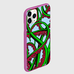 Чехол iPhone 11 Pro матовый Кракен Kraken, цвет: 3D-фиолетовый — фото 2