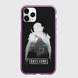 Чехол iPhone 11 Pro матовый Days gone силуэт Дикона