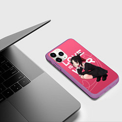Чехол iPhone 11 Pro матовый Love is war, цвет: 3D-фиолетовый — фото 2