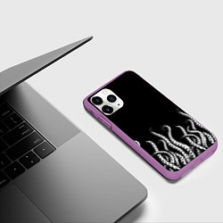 Чехол iPhone 11 Pro матовый Octopus Щупальца, цвет: 3D-фиолетовый — фото 2