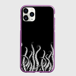 Чехол iPhone 11 Pro матовый Octopus Щупальца, цвет: 3D-фиолетовый