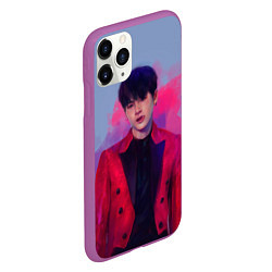 Чехол iPhone 11 Pro матовый Kim Seokjin, цвет: 3D-фиолетовый — фото 2