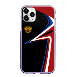 Чехол iPhone 11 Pro матовый РОССИЯ RUSSIA UNIFORM, цвет: 3D-светло-сиреневый