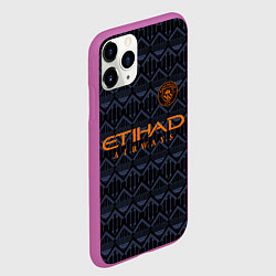 Чехол iPhone 11 Pro матовый MANCHESTER CITY МАНЧЕСТЕР, цвет: 3D-фиолетовый — фото 2