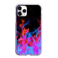 Чехол iPhone 11 Pro матовый ТРИ ОГНЯ FIRE СИНИЙ ОГОНЬ