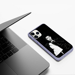 Чехол iPhone 11 Pro матовый Namjoon black, цвет: 3D-светло-сиреневый — фото 2