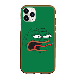 Чехол iPhone 11 Pro матовый Pepe skin, цвет: 3D-коричневый