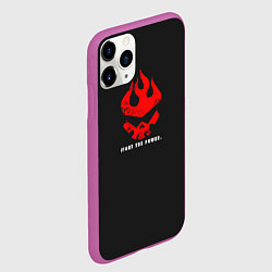 Чехол iPhone 11 Pro матовый Fight the power, цвет: 3D-фиолетовый — фото 2