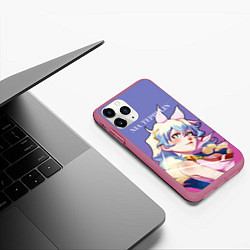 Чехол iPhone 11 Pro матовый Nia Gurren Lagann, цвет: 3D-малиновый — фото 2