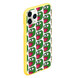 Чехол iPhone 11 Pro матовый Poggers Pattern, цвет: 3D-желтый — фото 2