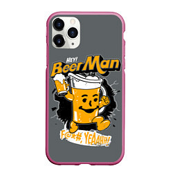 Чехол iPhone 11 Pro матовый BEER MAN