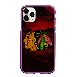 Чехол iPhone 11 Pro матовый CHICAGO NHL