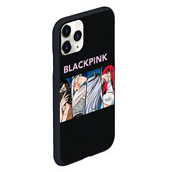 Чехол iPhone 11 Pro матовый Hide eyes Blackpink, цвет: 3D-черный — фото 2