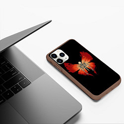 Чехол iPhone 11 Pro матовый Butterfly Skeleton, цвет: 3D-коричневый — фото 2