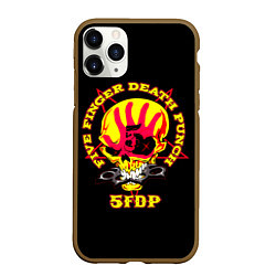 Чехол iPhone 11 Pro матовый Five Finger Death Punch FFDP, цвет: 3D-коричневый