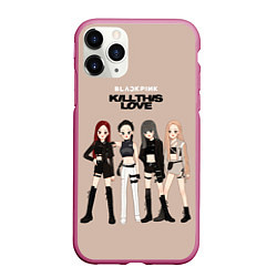 Чехол iPhone 11 Pro матовый Kill this love, цвет: 3D-малиновый