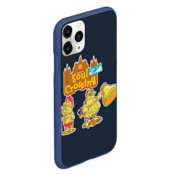 Чехол iPhone 11 Pro матовый Animal crossing x Dark Souls, цвет: 3D-тёмно-синий — фото 2