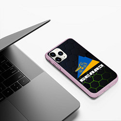 Чехол iPhone 11 Pro матовый БЕЛАЗ BELAZ 3Д ПЛИТЫ, цвет: 3D-розовый — фото 2