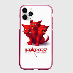 Чехол iPhone 11 Pro матовый Hades wolf, цвет: 3D-малиновый