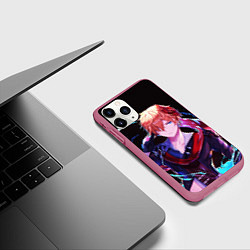 Чехол iPhone 11 Pro матовый ТАРТАЛЬЯ - ИГРА GENSHIN IMPACT, цвет: 3D-малиновый — фото 2