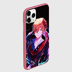 Чехол iPhone 11 Pro матовый ТАРТАЛЬЯ - ИГРА GENSHIN IMPACT, цвет: 3D-малиновый — фото 2