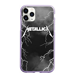 Чехол iPhone 11 Pro матовый METALLICA РАЗРЯД МОЛНИИ, цвет: 3D-светло-сиреневый