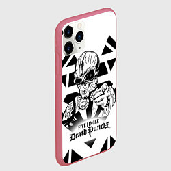 Чехол iPhone 11 Pro матовый Five Finger Death Punch, цвет: 3D-малиновый — фото 2