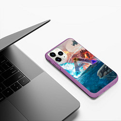 Чехол iPhone 11 Pro матовый Ark battelfield, цвет: 3D-фиолетовый — фото 2