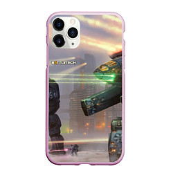 Чехол iPhone 11 Pro матовый Боевая техника, цвет: 3D-розовый
