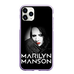 Чехол iPhone 11 Pro матовый MARILYN MANSON, цвет: 3D-светло-сиреневый