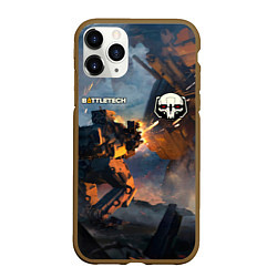 Чехол iPhone 11 Pro матовый Battletech warrior, цвет: 3D-коричневый