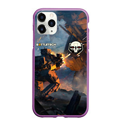 Чехол iPhone 11 Pro матовый Battletech warrior