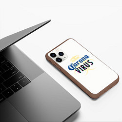 Чехол iPhone 11 Pro матовый Корона Виоус, цвет: 3D-коричневый — фото 2