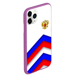 Чехол iPhone 11 Pro матовый РОССИЯ ФОРМА АБСТРАКТНЫЙ, цвет: 3D-фиолетовый — фото 2