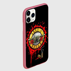 Чехол iPhone 11 Pro матовый GUNS N ROSES, цвет: 3D-малиновый — фото 2