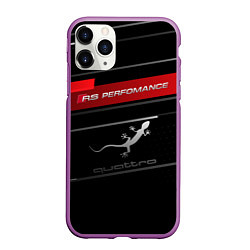 Чехол iPhone 11 Pro матовый RS PERFOMANCE QUATTRO Z, цвет: 3D-фиолетовый