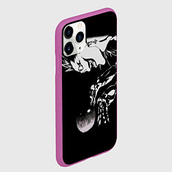 Чехол iPhone 11 Pro матовый Рюк и яблоко Death Note, цвет: 3D-фиолетовый — фото 2
