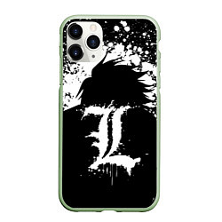 Чехол iPhone 11 Pro матовый Death Note брызги краски, цвет: 3D-салатовый