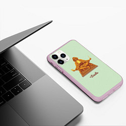 Чехол iPhone 11 Pro матовый The Dude meditation, цвет: 3D-розовый — фото 2