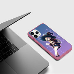Чехол iPhone 11 Pro матовый Убивая слизней 300, цвет: 3D-малиновый — фото 2