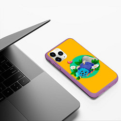 Чехол iPhone 11 Pro матовый Милый Гломмер, цвет: 3D-фиолетовый — фото 2
