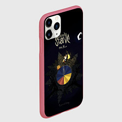 Чехол iPhone 11 Pro матовый Двигайся и не голодай, цвет: 3D-малиновый — фото 2