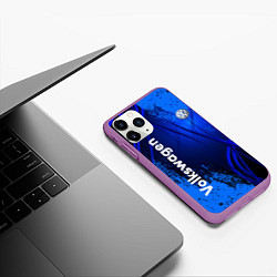 Чехол iPhone 11 Pro матовый Volkswagen, цвет: 3D-фиолетовый — фото 2