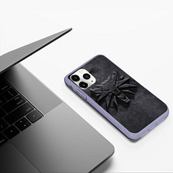 Чехол iPhone 11 Pro матовый THE WITCHER КАМЕНЬ ЛОГО, цвет: 3D-светло-сиреневый — фото 2