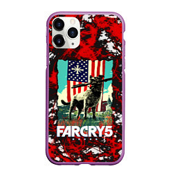 Чехол iPhone 11 Pro матовый Farcry5, цвет: 3D-фиолетовый