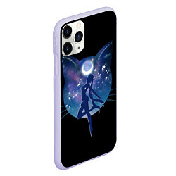 Чехол iPhone 11 Pro матовый Sailor Moon силуэт, цвет: 3D-светло-сиреневый — фото 2