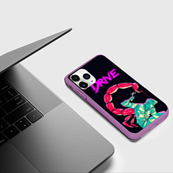 Чехол iPhone 11 Pro матовый Драйв фильм, цвет: 3D-фиолетовый — фото 2